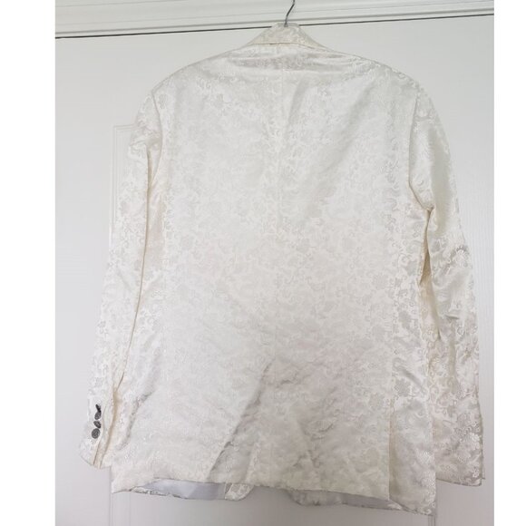 TALLIA Orange Men's Slim-Fit White Dragon Jacquard Dinner Jacket 42 R - Picture 16 of 16